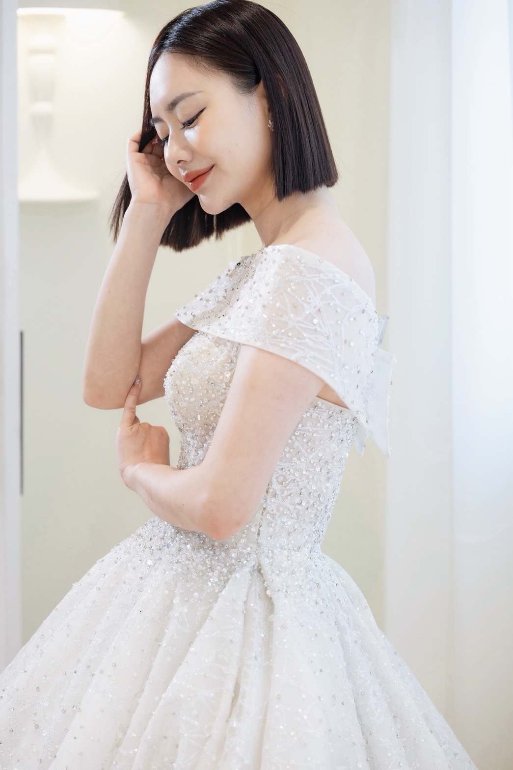 曼哈頓 婚紗 夢幻 禮服 鑽光星雨・香檳銀河蓬裙-2